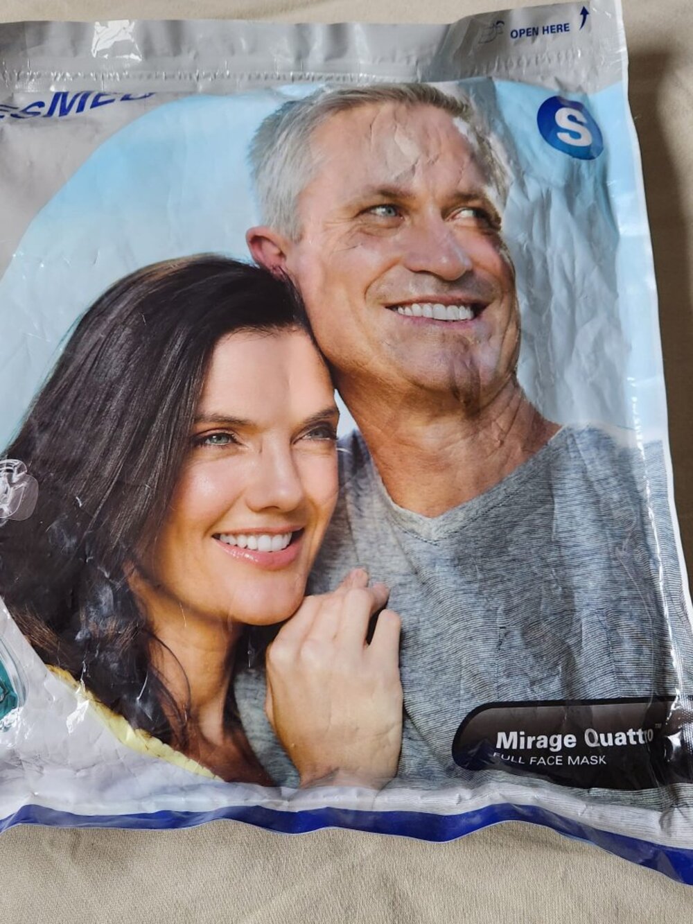 NEW Mirage Quattro Full Face Mask 61201 Size S SMALL NIB SEALED PACKAGE Res MED